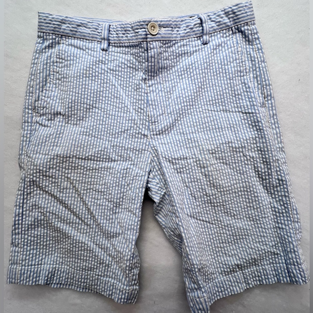 Vineyard‎ Vines seersucker blue and white striped boys Shorts, Size 16